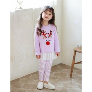 Pink Rudolf the Reindeer Tunic Dress Top